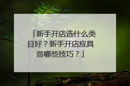 新手开店选什么类目好?新手开店应具备哪些技巧?