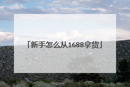 新手怎么从1688拿货