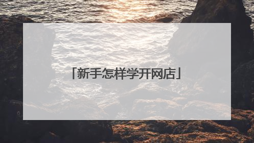 新手怎样学开网店
