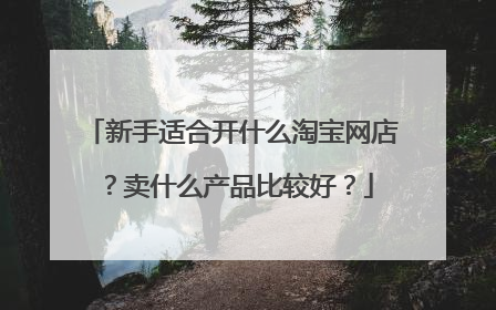 新手适合开什么淘宝网店?卖什么产品比较好?