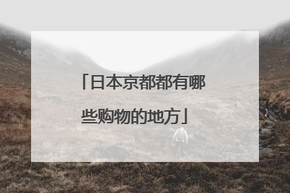 日本京都都有哪些购物的地方