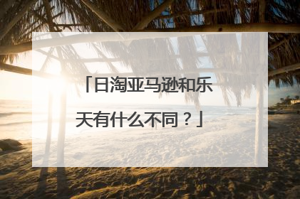 日淘亚马逊和乐天有什么不同?