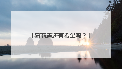 易商通还有希望吗?