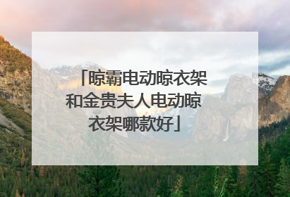 晾霸电动晾衣架和金贵夫人电动晾衣架哪款好