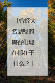 曾经大名鼎鼎的黑客们现在都在干什么?
