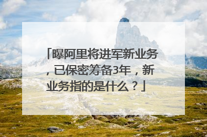 曝阿里将进军新业务,已保密筹备3年,新业务指的是什么?