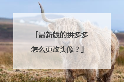 最新版的拼多多怎么更改头像？