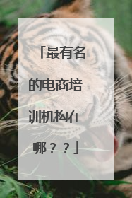 最有名的电商培训机构在哪？？