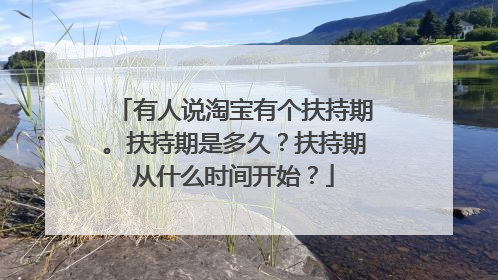有人说淘宝有个扶持期。扶持期是多久?扶持期从什么时间开始?