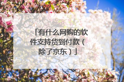 有什么网购的软件支持货到付款(除了京东)