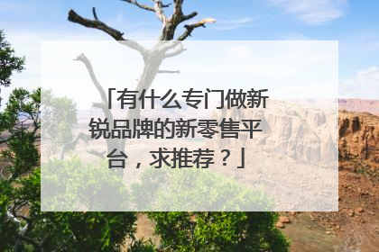 有什么专门做新锐品牌的新零售平台,求推荐?
