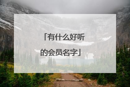 有什么好听的会员名字