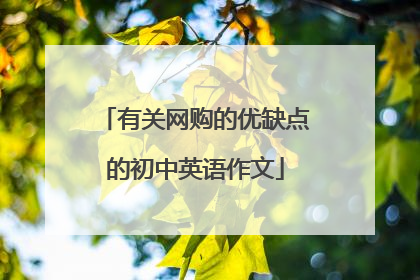 有关网购的优缺点的初中英语作文