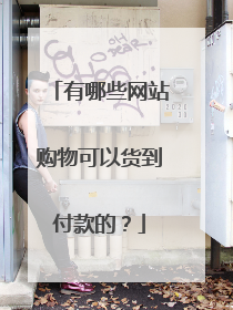 有哪些网站购物可以货到付款的?