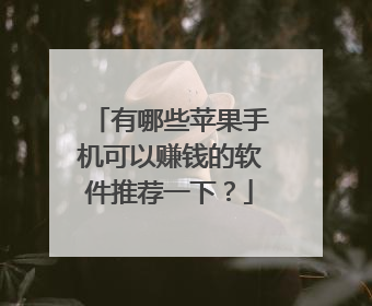 有哪些苹果手机可以赚钱的软件推荐一下?
