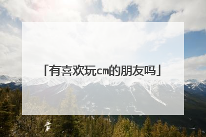 有喜欢玩cm的朋友吗