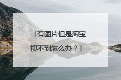 有图片但是淘宝搜不到怎么办?