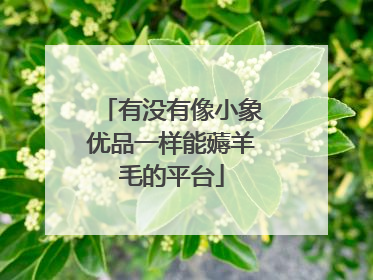 有没有像小象优品一样能薅羊毛的平台