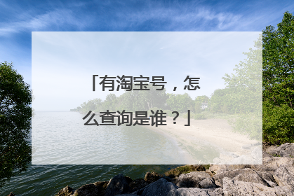 有淘宝号,怎么查询是谁?