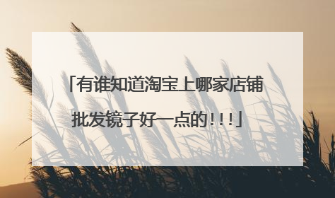 有谁知道淘宝上哪家店铺批发镜子好一点的!!!