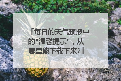 每日的天气预报中的