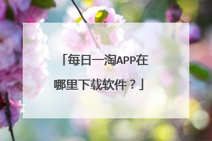 每日一淘APP在哪里下载软件?