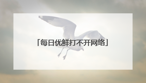 每日优鲜打不开网络