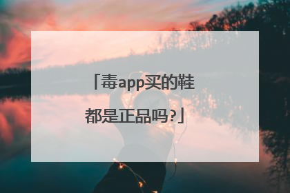 毒app买的鞋都是正品吗?