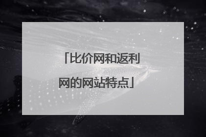 比价网和返利网的网站特点