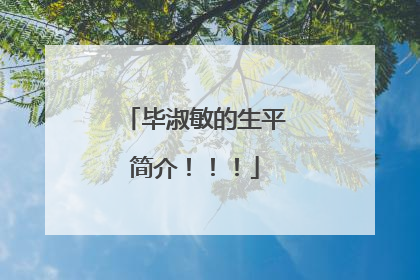 毕淑敏的生平简介!!!