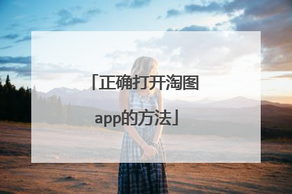 正确打开淘图app的方法