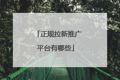 正规拉新推广平台有哪些