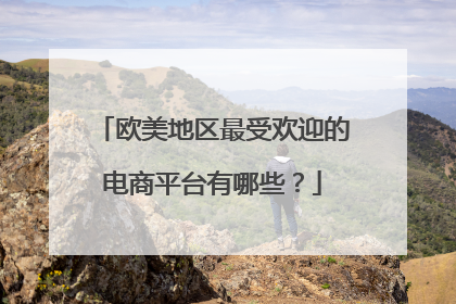 欧美地区最受欢迎的电商平台有哪些?