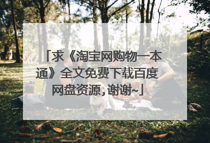 求《淘宝网购物一本通》全文免费下载百度网盘资源,谢谢~
