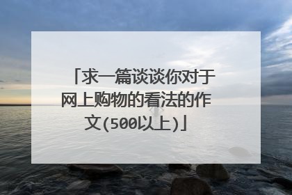 求一篇谈谈你对于网上购物的看法的作文(500以上)
