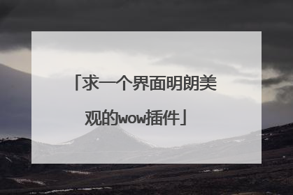 求一个界面明朗美观的wow插件