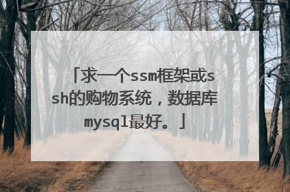求一个ssm框架或ssh的购物系统,数据库mysql最好。