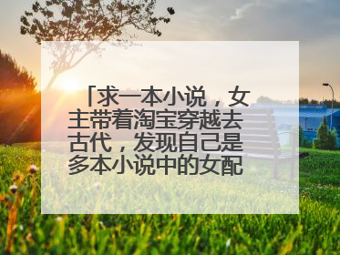 求一本小说,女主带着淘宝穿越去古代,发现自己是多本小说中的女配炮灰(都在同一个界面)