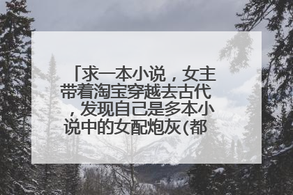 求一本小说,女主带着淘宝穿越去古代,发现自己是多本小说中的女配炮灰(都在同一个界面)