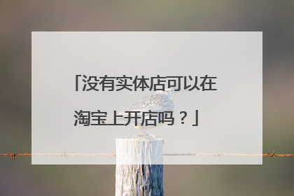 没有实体店可以在淘宝上开店吗?