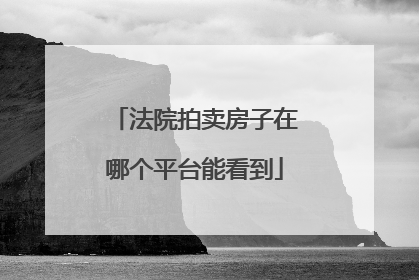 法院拍卖房子在哪个平台能看到