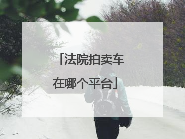 法院拍卖车在哪个平台