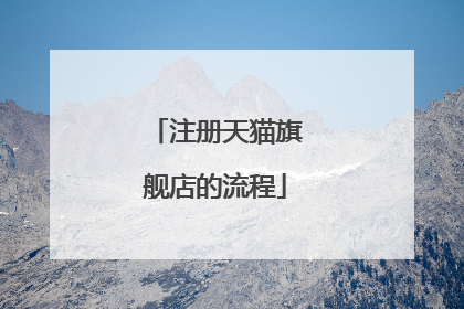 注册天猫旗舰店的流程
