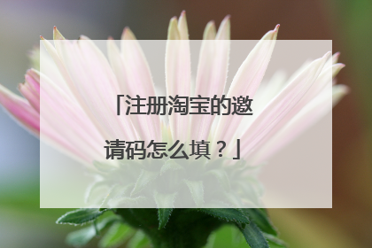 注册淘宝的邀请码怎么填？