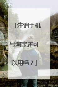 注销手机号淘宝还可以用吗？