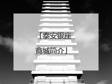 泰安银座商城简介