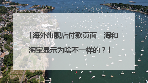 海外旗舰店付款页面一淘和淘宝显示为啥不一样的?