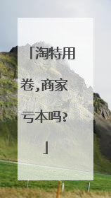 淘特用卷,商家亏本吗?