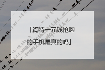 淘特一元钱抢购的手机是真的吗