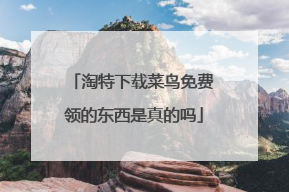 淘特下载菜鸟免费领的东西是真的吗